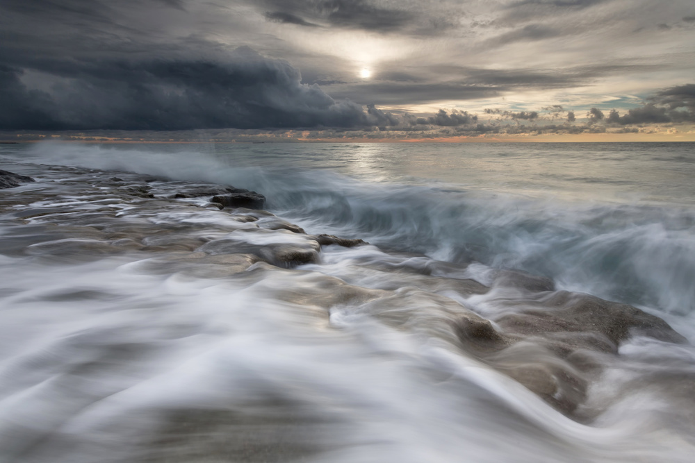 Action in sea — Canvas