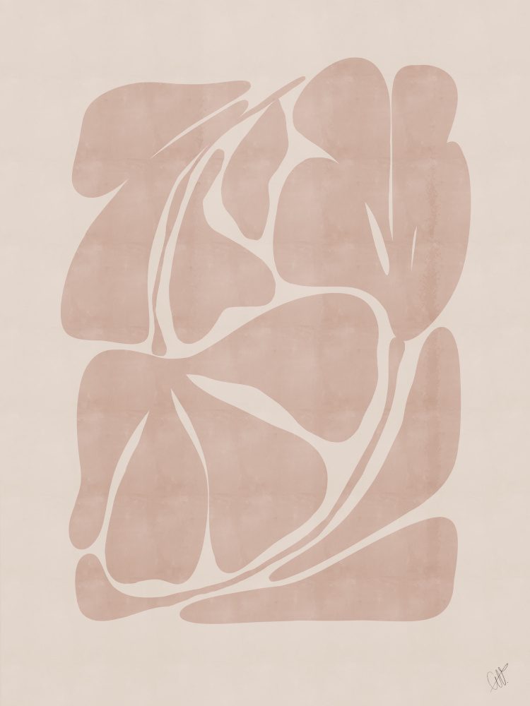 Beige Abstract Shapes — Canvas