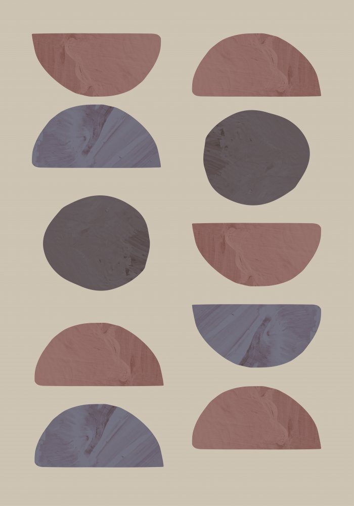 Muted Geometric Forms — Canvas