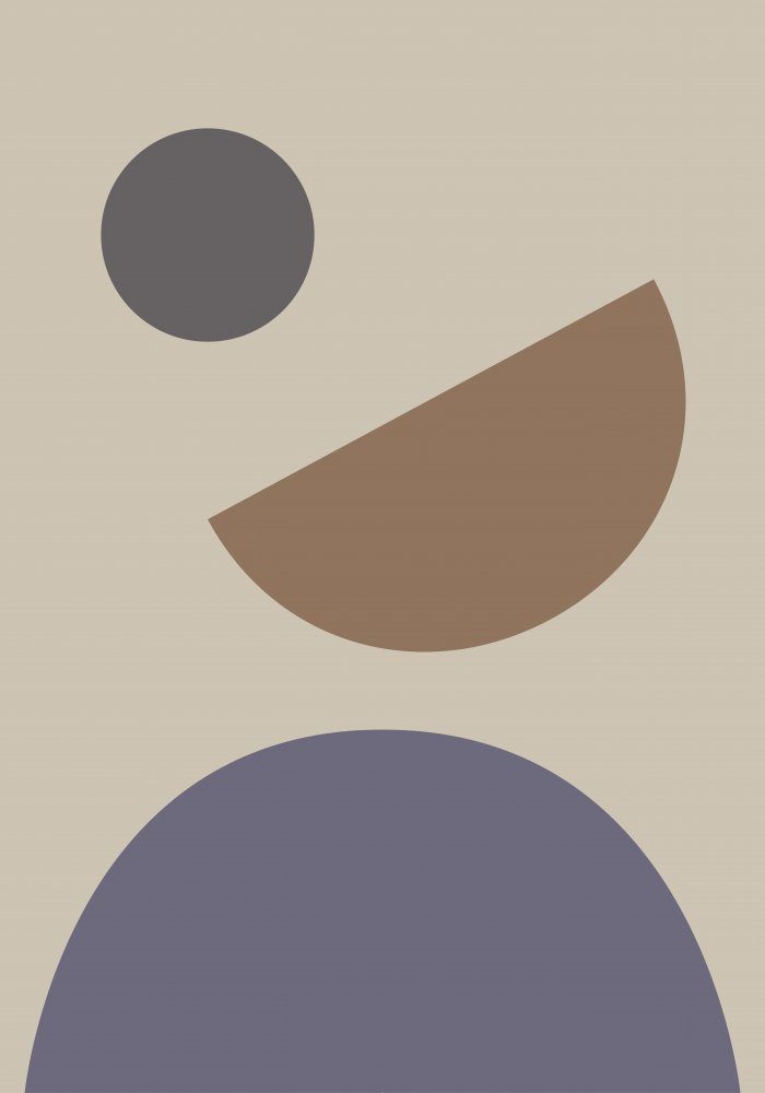 Muted Geometric Shapes — Canvas