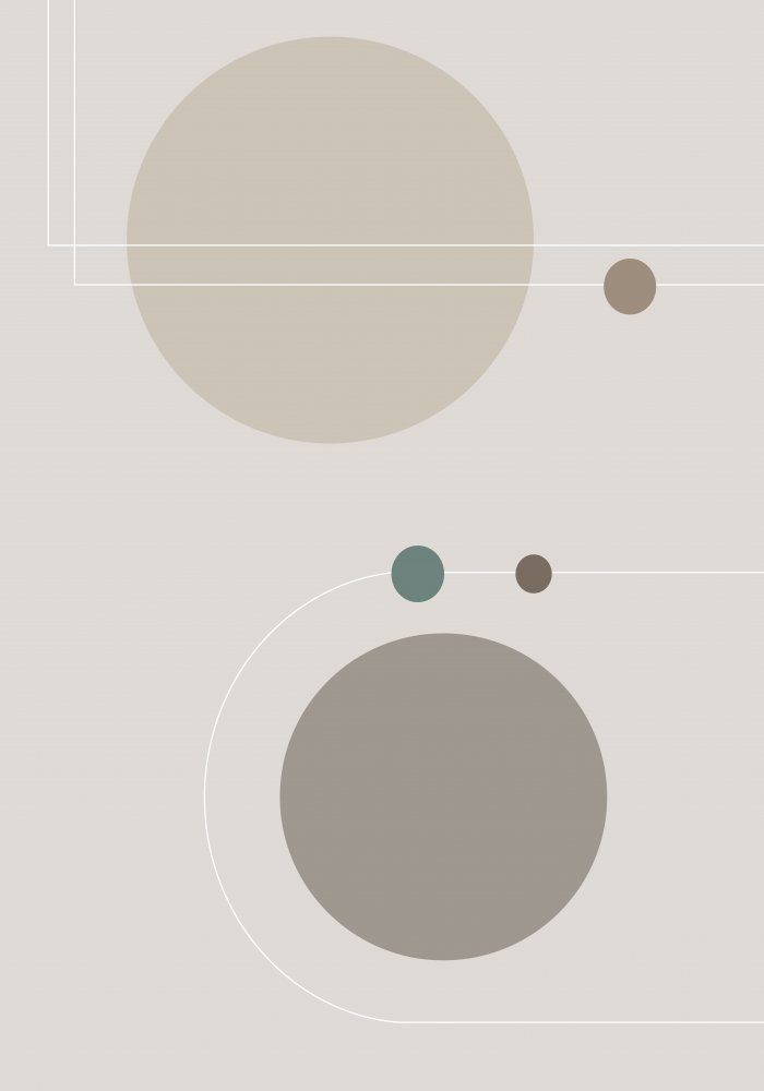 Neutral Modern Circles — Canvas