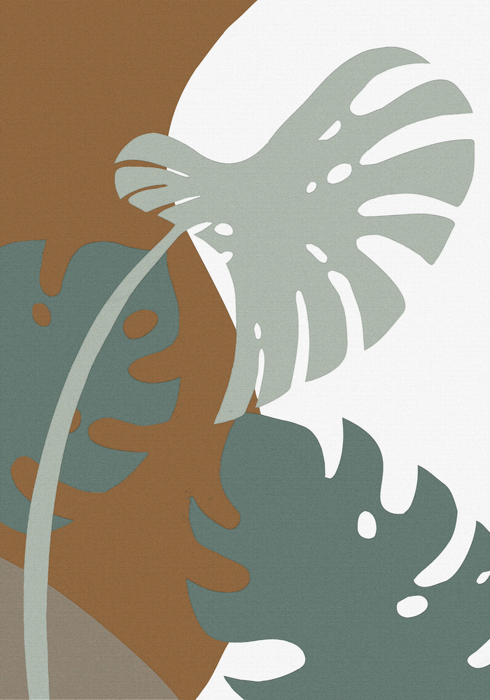 Earthy Monstera Foliage — Canvas
