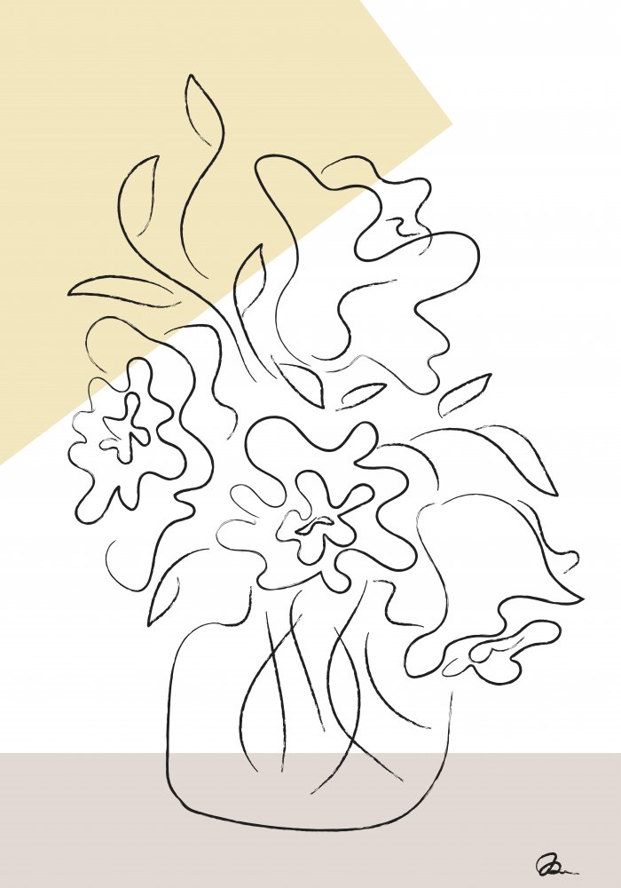 Elegant Botanical Line Art — Canvas