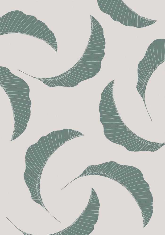 Flowing Botanical Leaves — Fine-art paper