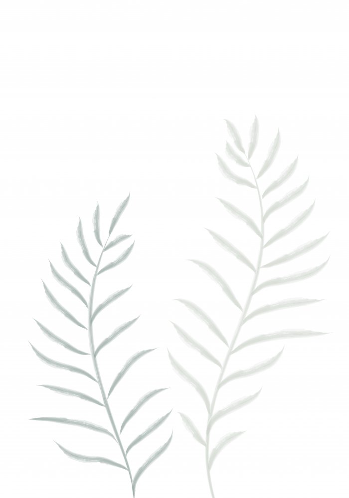 Minimal Botanical Leaves — Canvas