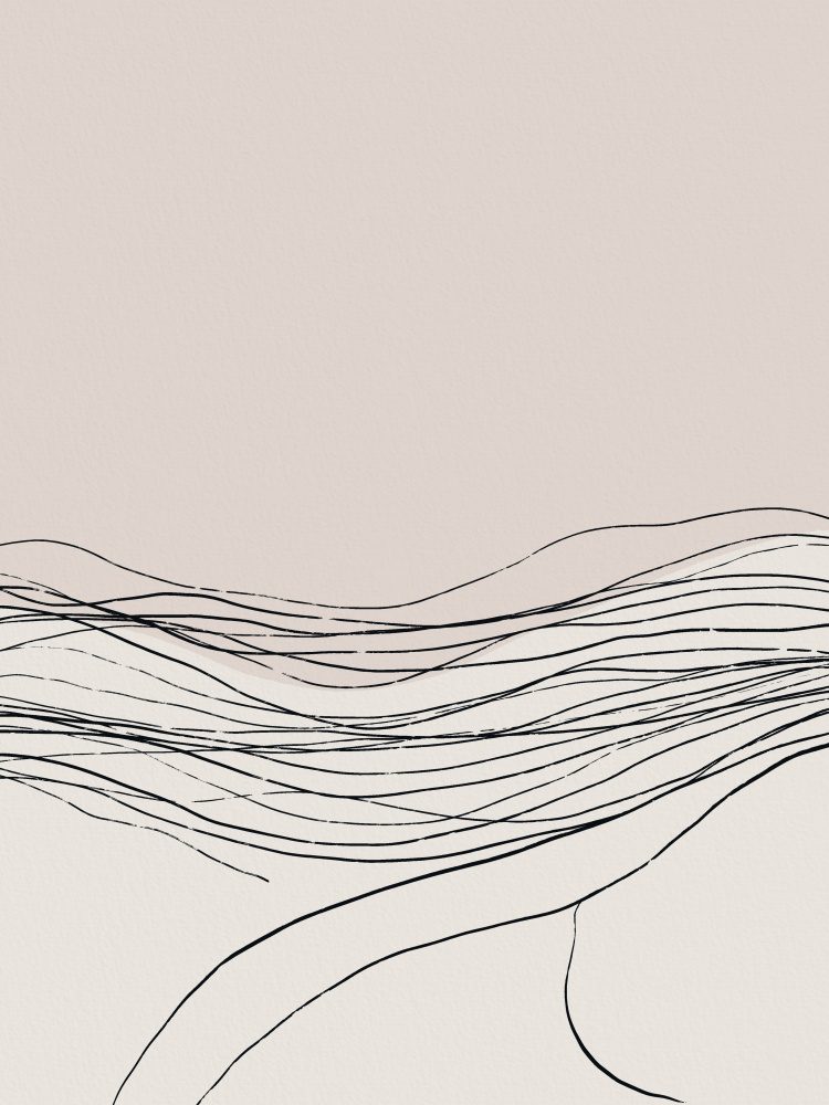 Calm Serene Line Art Nordic Decor — Canvas