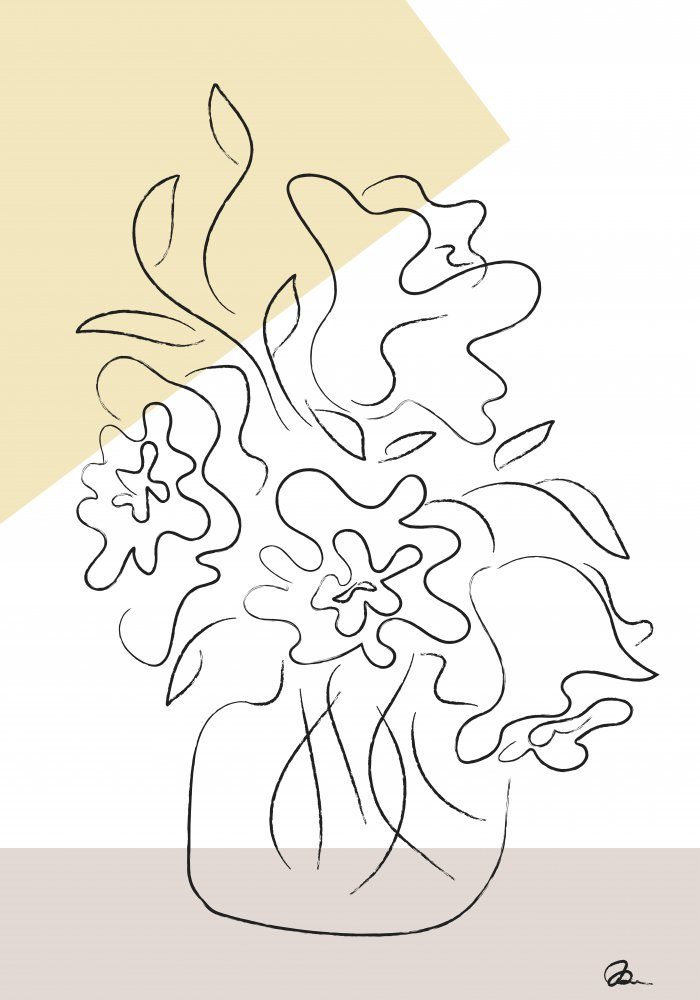 Elegant Botanical Line Art — Canvas