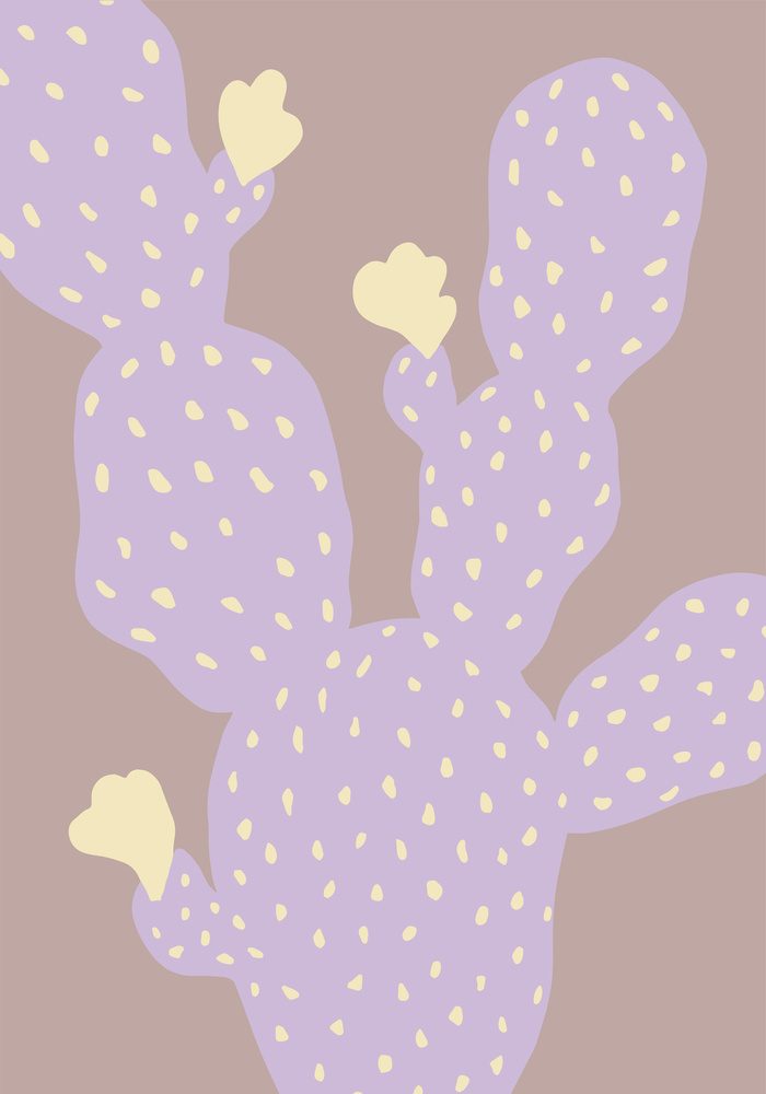 Purple Cactus Bloom — Canvas
