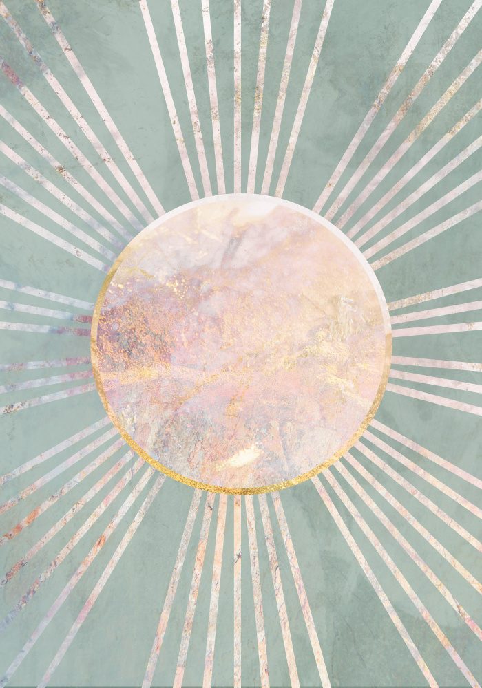 Sage Green Boho Sun Rays — Canvas