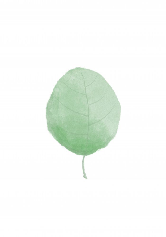Soft Green Leaf — Canvas