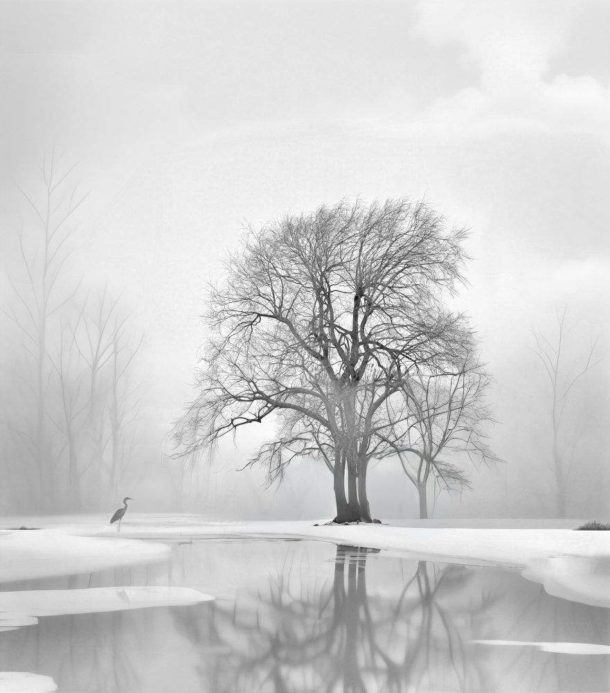 Tranquility After The Snow — Canvas