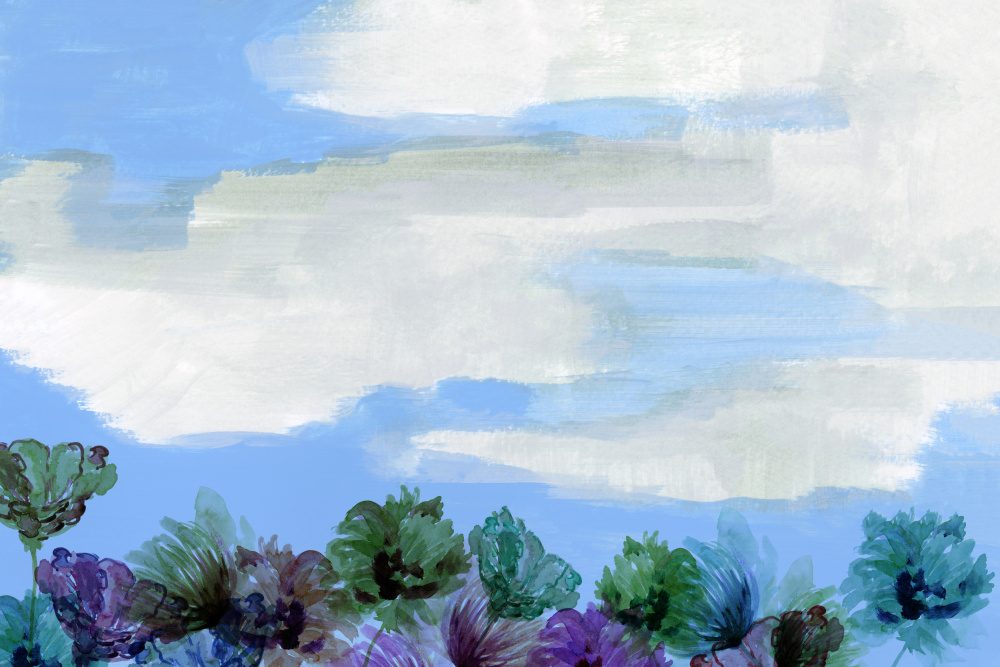 Whispering Wildflowers Sky — Canvas