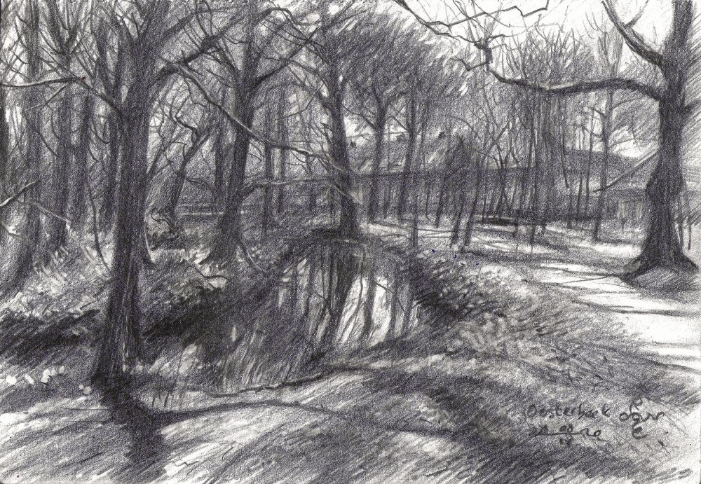 Winter Woodland Stream — Canvas